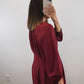 The Vivienne Dress | Burgundy Long Sleeve Midi Dress
