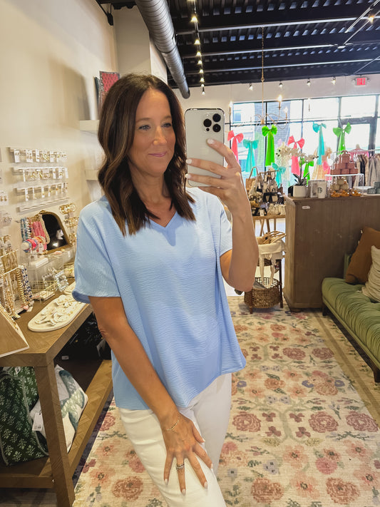The Evian Top in Blue