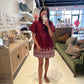 The Embroidered Eve in Maroon