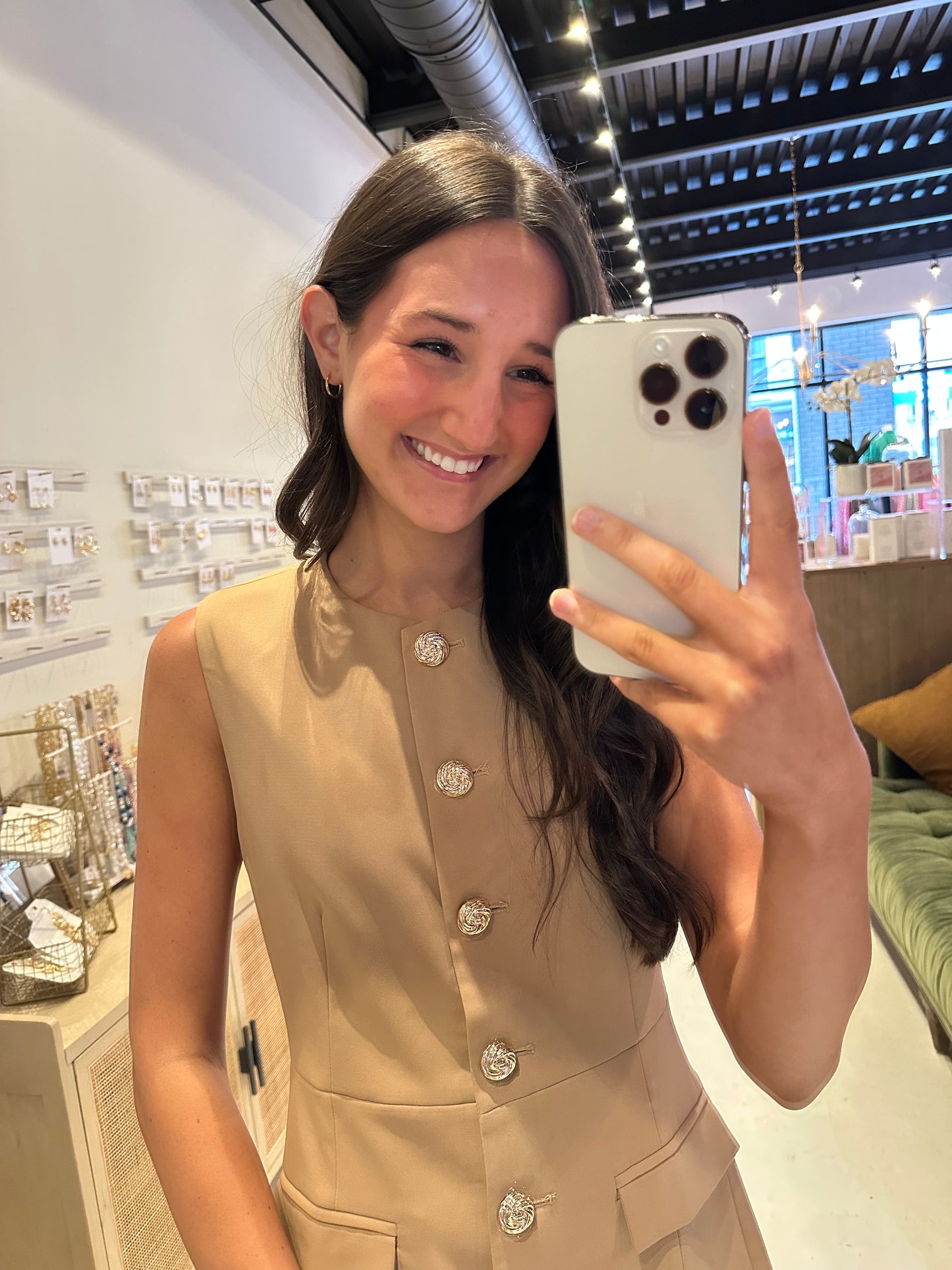The Social Club Mini Dress in Camel