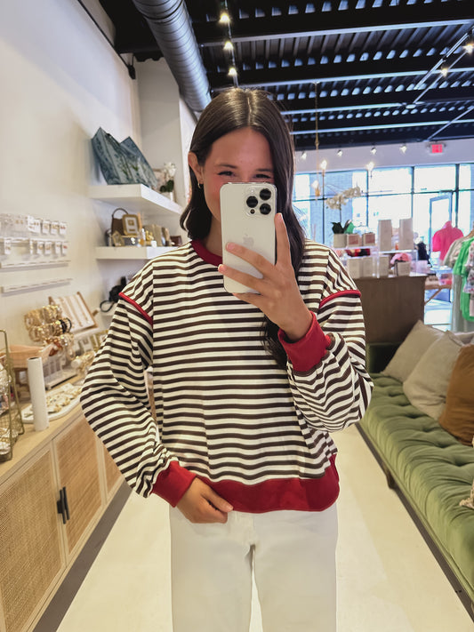 The Cocoa Stripe Top