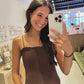 The Hazel Drop Dress in Brown