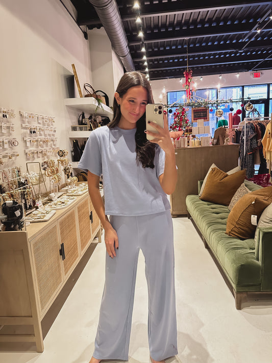 DOORBUSTER! Blue Ribbed Set