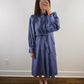 The Blue Whisper Dress | Dusty Blue Long Sleeve Midi Dress