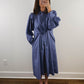 The Blue Whisper Dress | Dusty Blue Long Sleeve Midi Dress