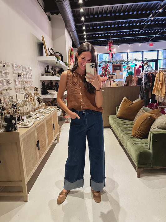 DOORBUSTER! Dark Wash Cuffed Jeans