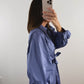 The Blue Whisper Dress | Dusty Blue Long Sleeve Midi Dress