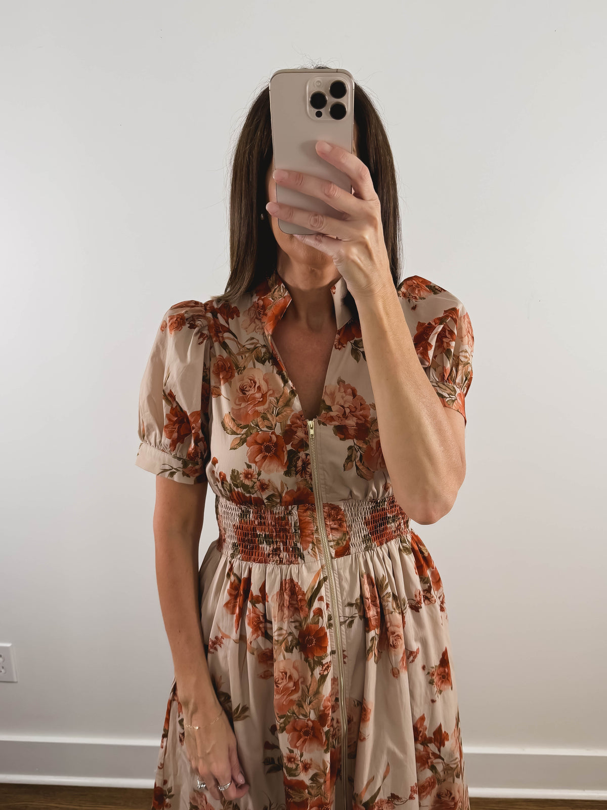 The Harvest Bloom Dress | Fall Floral Church Midi Dress