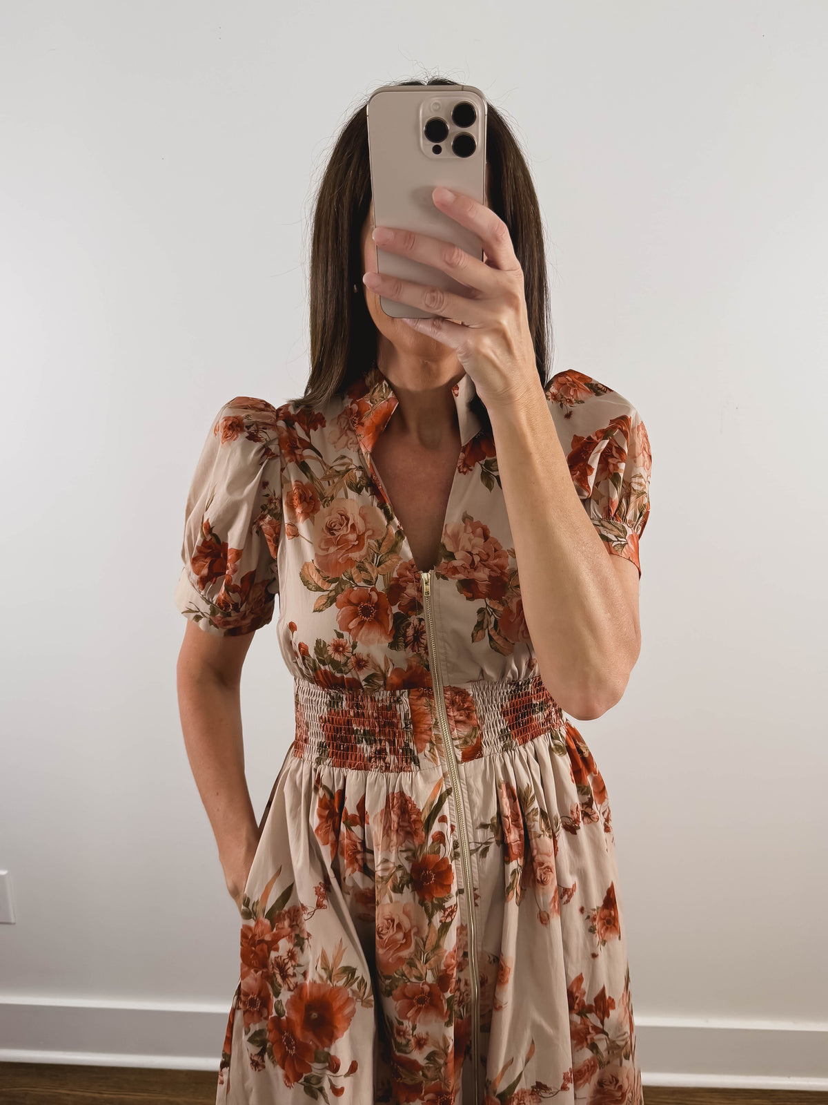 The Harvest Bloom Dress | Fall Floral Church Midi Dress