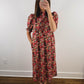 The Scarlett Dress | Red Floral Church Midi Dress