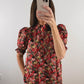 The Scarlett Dress | Red Floral Church Midi Dress