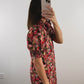 The Scarlett Dress | Red Floral Church Midi Dress