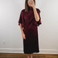 The Bordeaux Dress | Burgundy Satin Wedding Guest Midi Dress