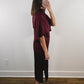 The Bordeaux Dress | Burgundy Satin Wedding Guest Midi Dress