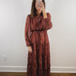 The Sedona Dress | Rust Paisley Wedding Guest Maxi Dress