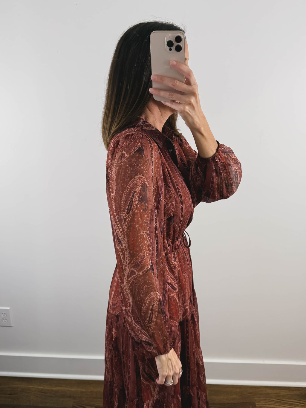 The Sedona Dress | Rust Paisley Maxi Dress