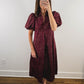 The Garnet Dress | Burgundy Wedding Guest Midi Dress
