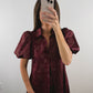The Garnet Dress | Burgundy Wedding Guest Midi Dress