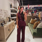 DOORBUSTER! Maroon Pleated Pants