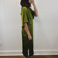 The Bordeaux Dress | Green Satin Midi Dress