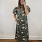 The Wildwood Dress | Brown Floral Puff Sleeve Midi Dress