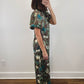 The Wildwood Dress | Brown Floral Puff Sleeve Midi Dress