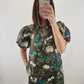 The Wildwood Dress | Brown Floral Puff Sleeve Midi Dress