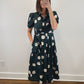 The Fern Dress | Green Polka Dot Puff Sleeve Midi Dress