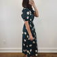 The Fern Dress | Green Polka Dot Puff Sleeve Midi Dress