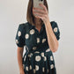 The Fern Dress | Green Polka Dot Puff Sleeve Midi Dress