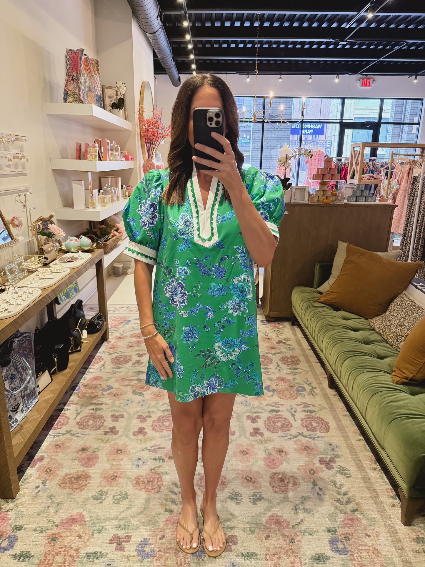 The Poppy Dress in green