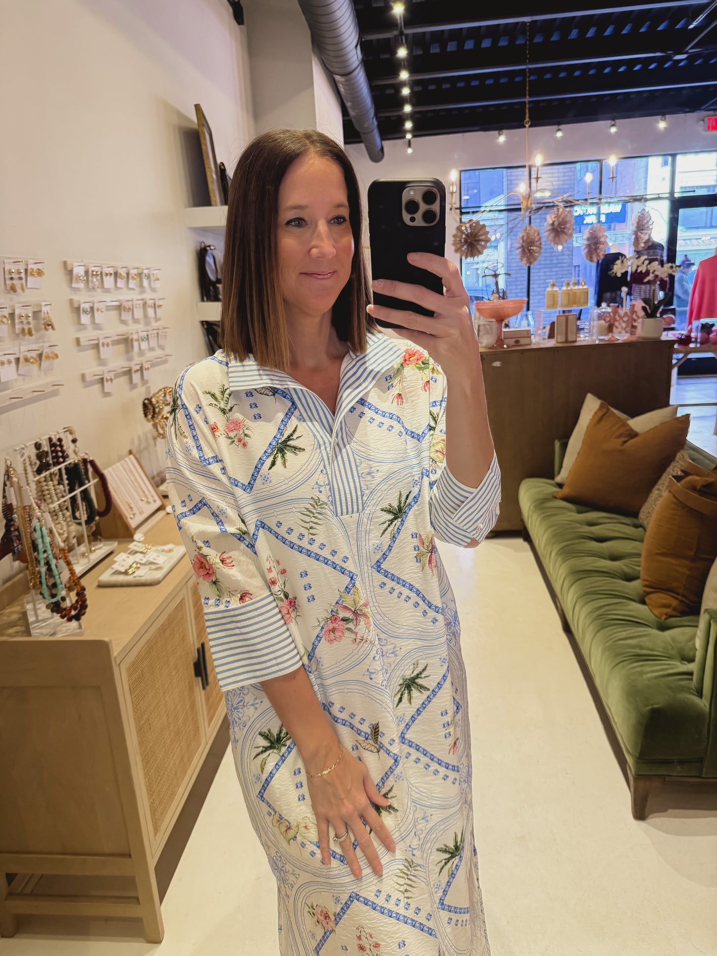 The Navy Floral Dress