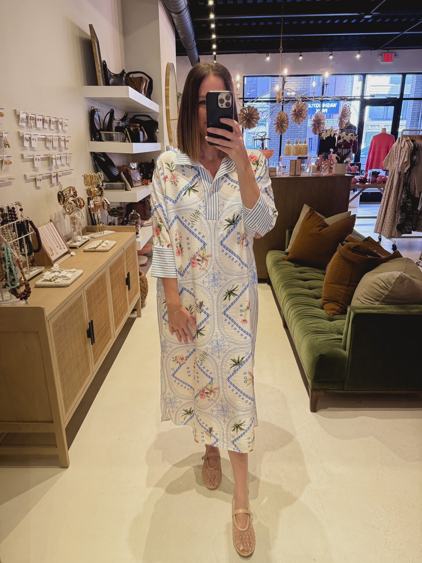 The Navy Floral Dress