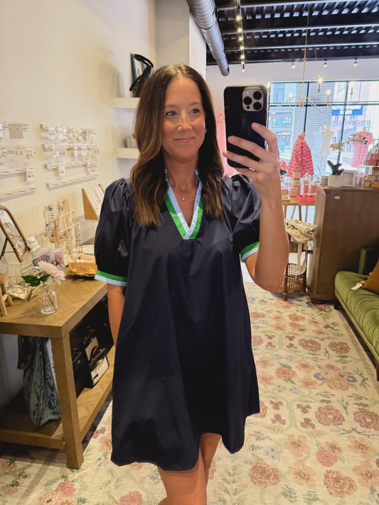 *RESTOCKED* The Gillian Dress in Navy