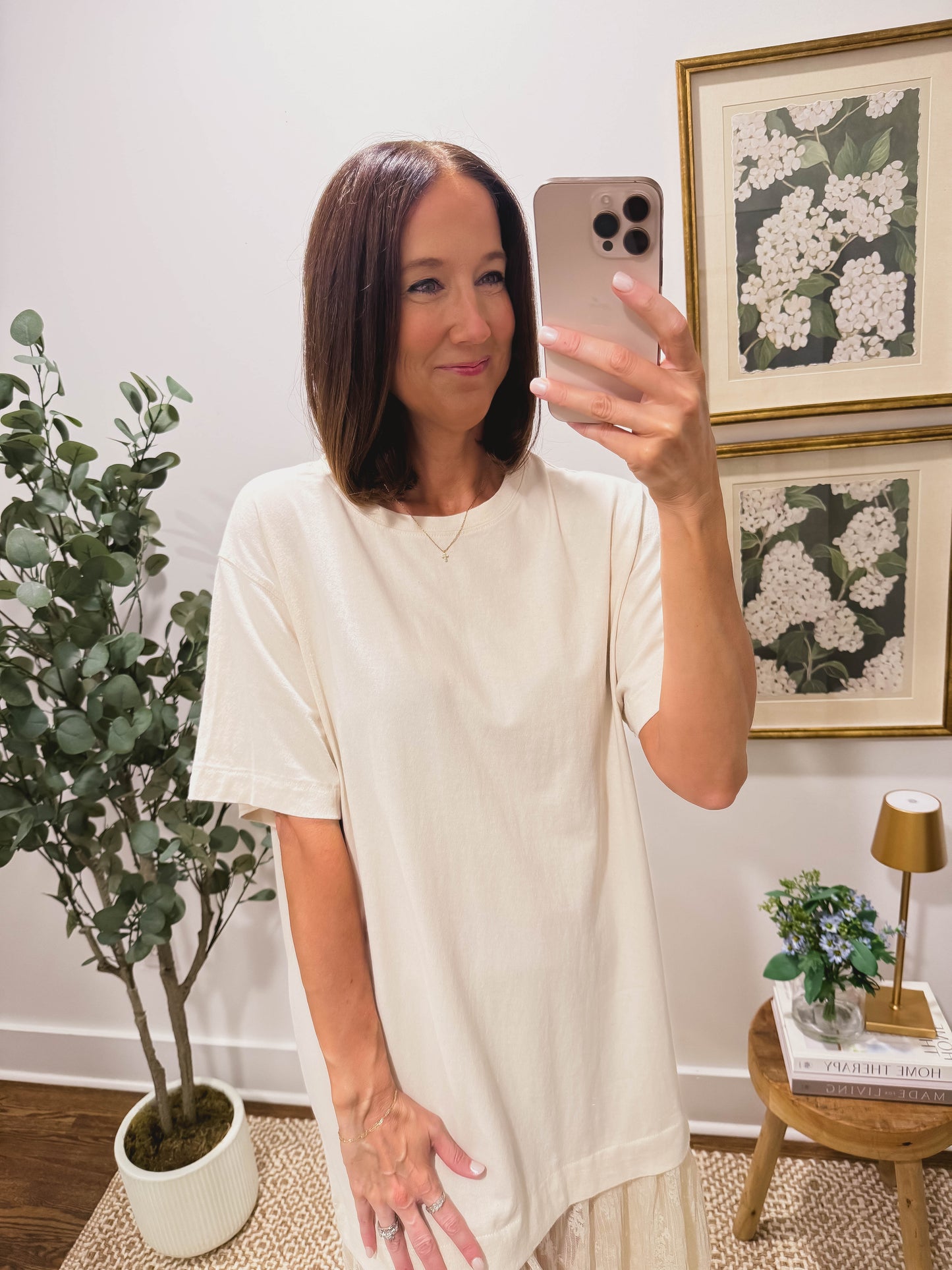Vanilla Lace Lounge Dress
