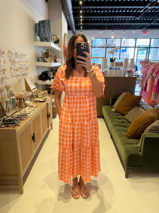 The Pink Sherbert Gingham Dress