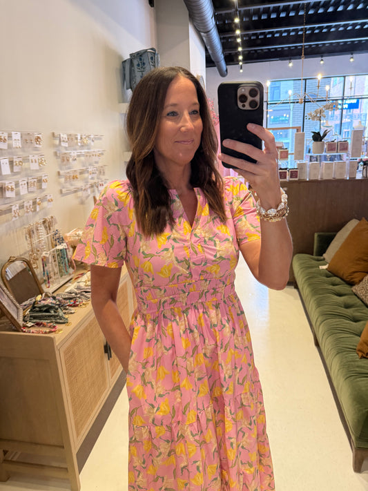 The Pink Lemonade Floral Dress