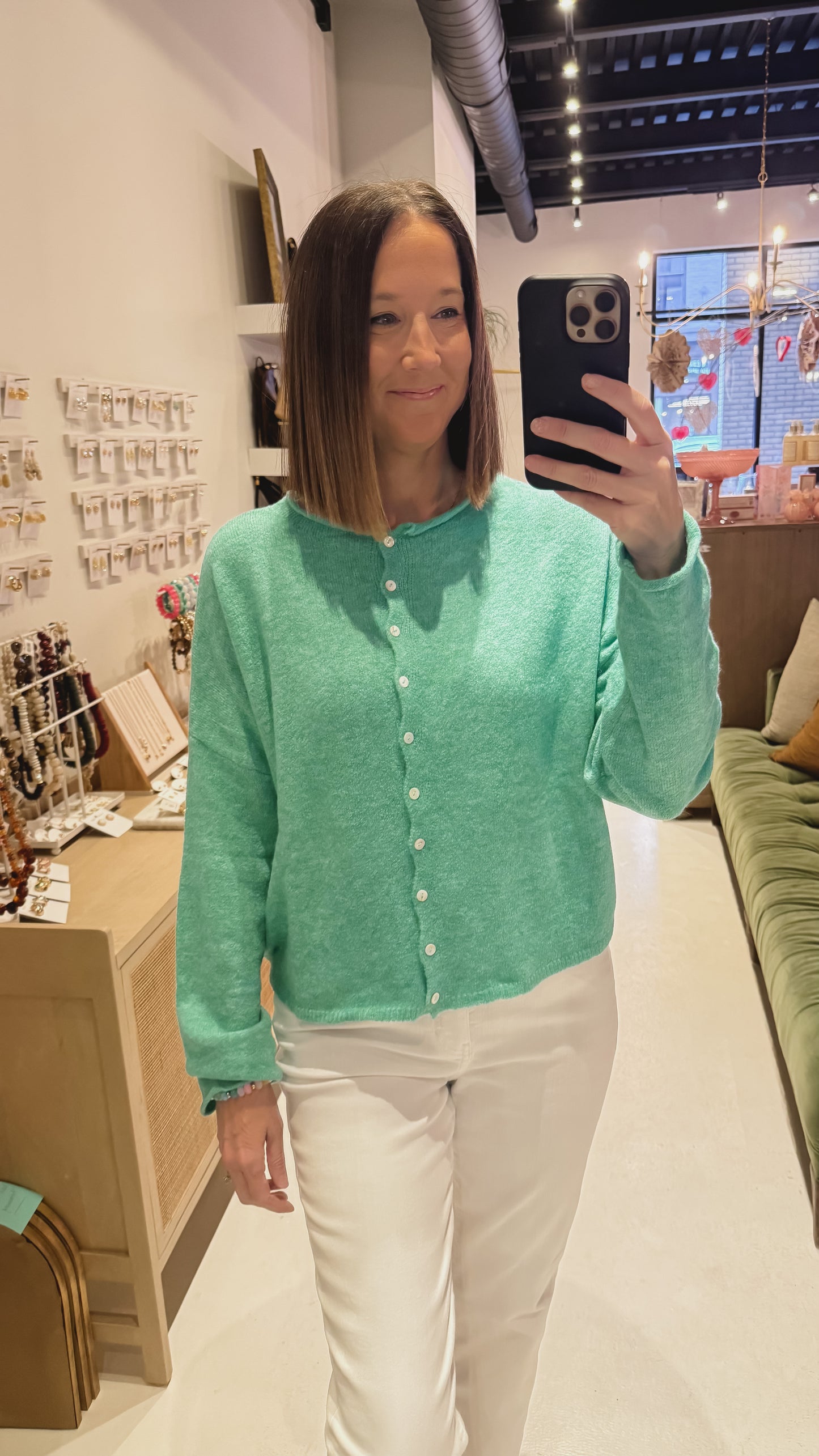 The Piper Cardigan in Turquoise