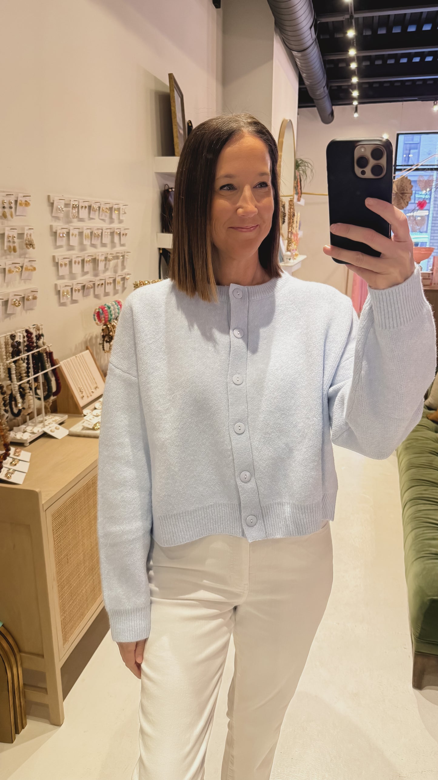 The Lakeside Cardigan in Baby Blue