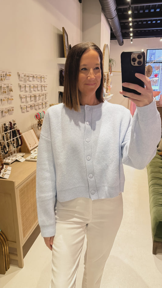 The Lakeside Cardigan in Baby Blue