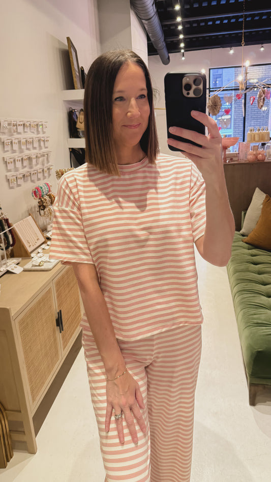 The Pink Striped Short Sleeve Shirt