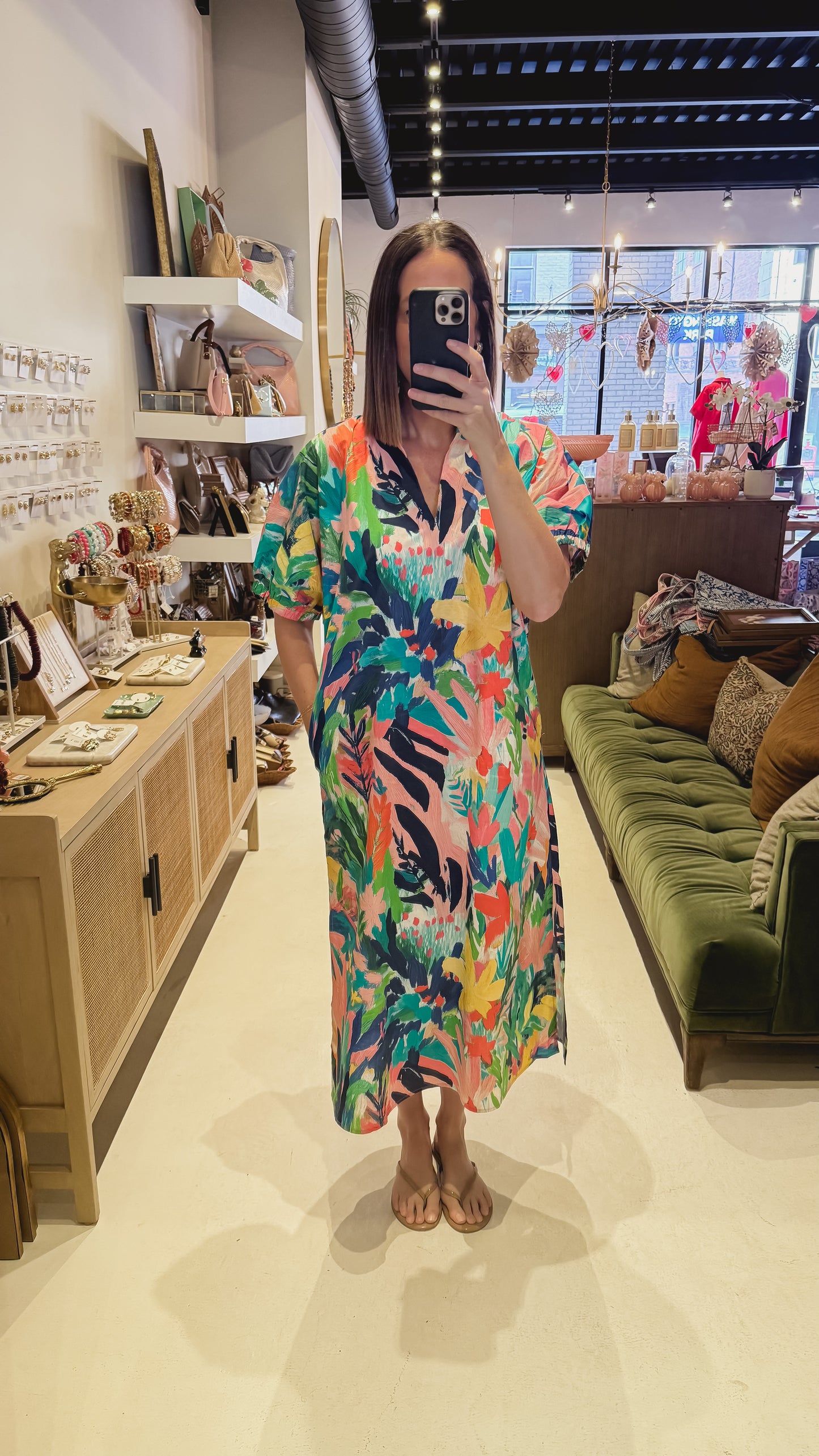 Bright Tropical Maxi Dress