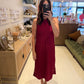 The Helen Dress in Maroon