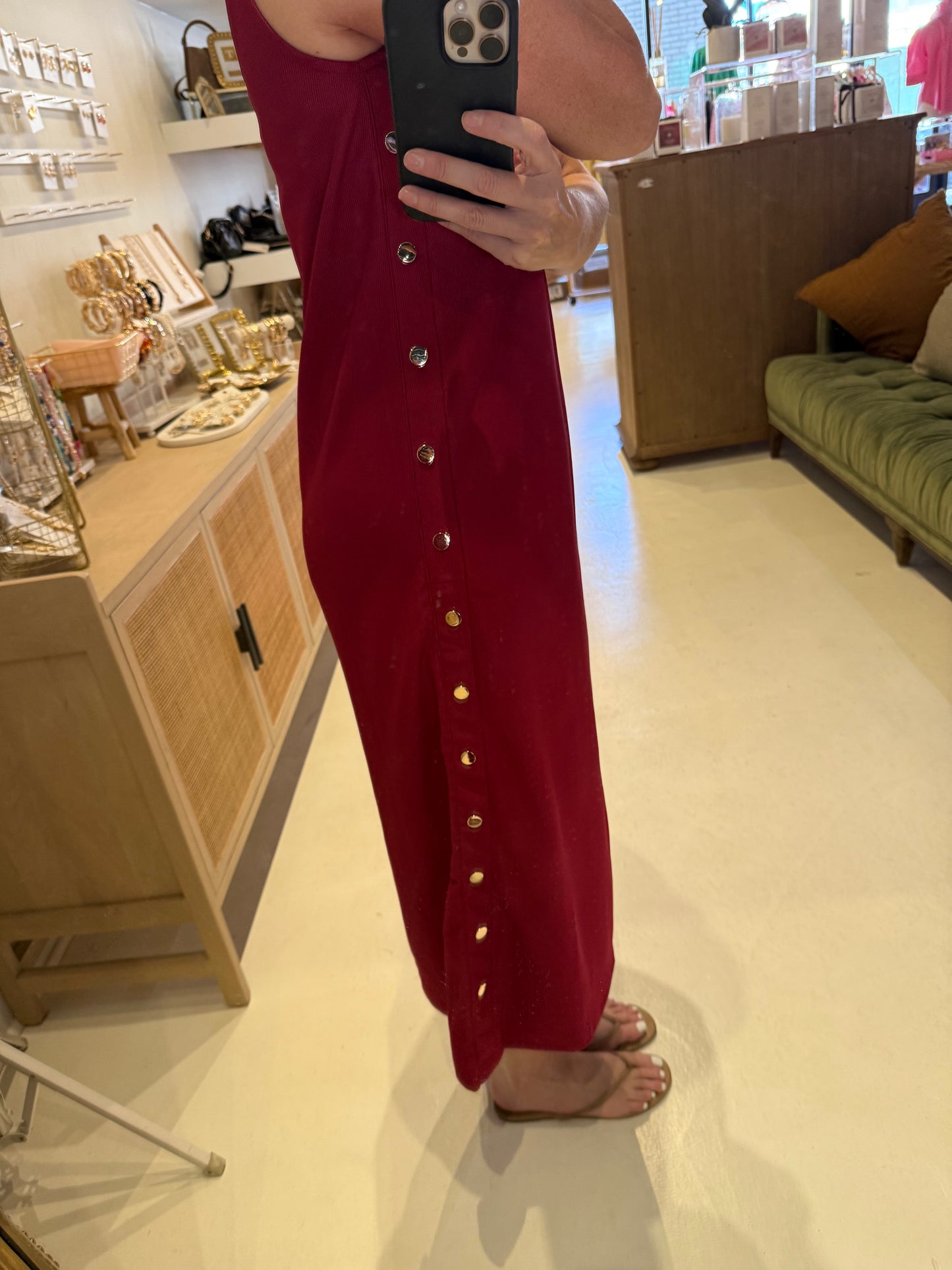 The Helen Dress in Maroon