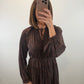 The Bourbon Dress | Brown Paisley Maxi Dress