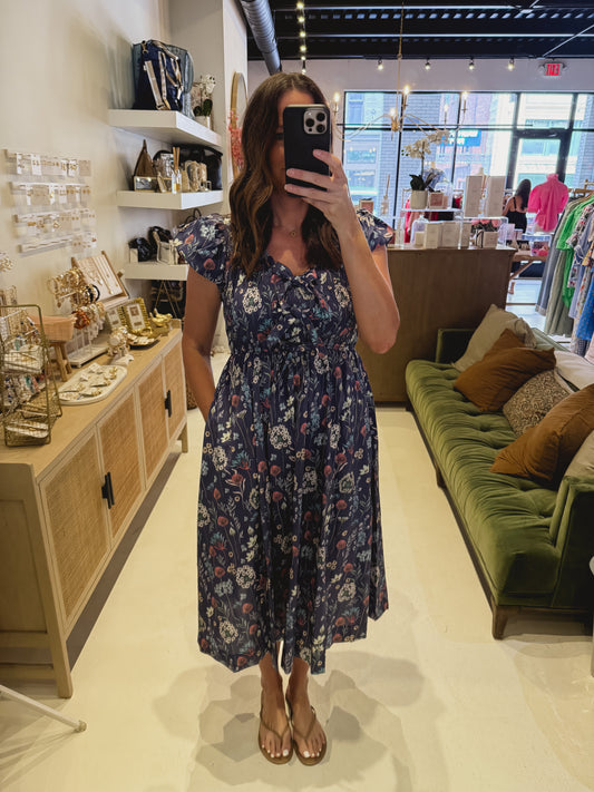 The Amber Garden in Navy Dress