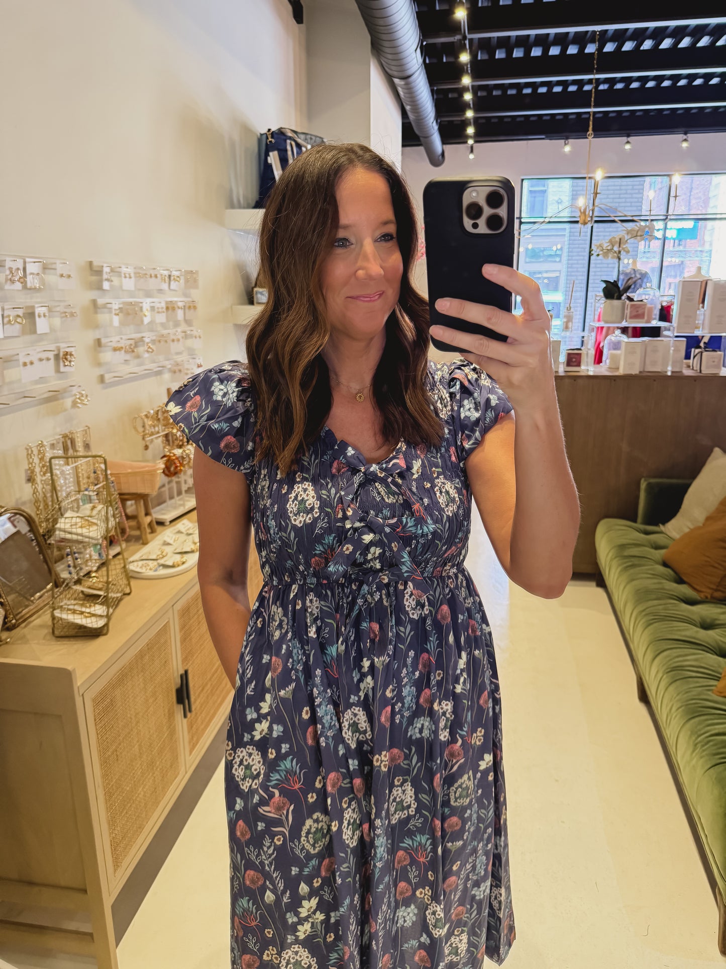 The Amber Garden in Navy Dress