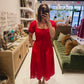 Red Eyelet Dress