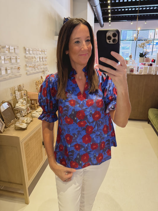 The Indigo Bloom Top