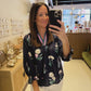 The Brielle Blouse in Navy